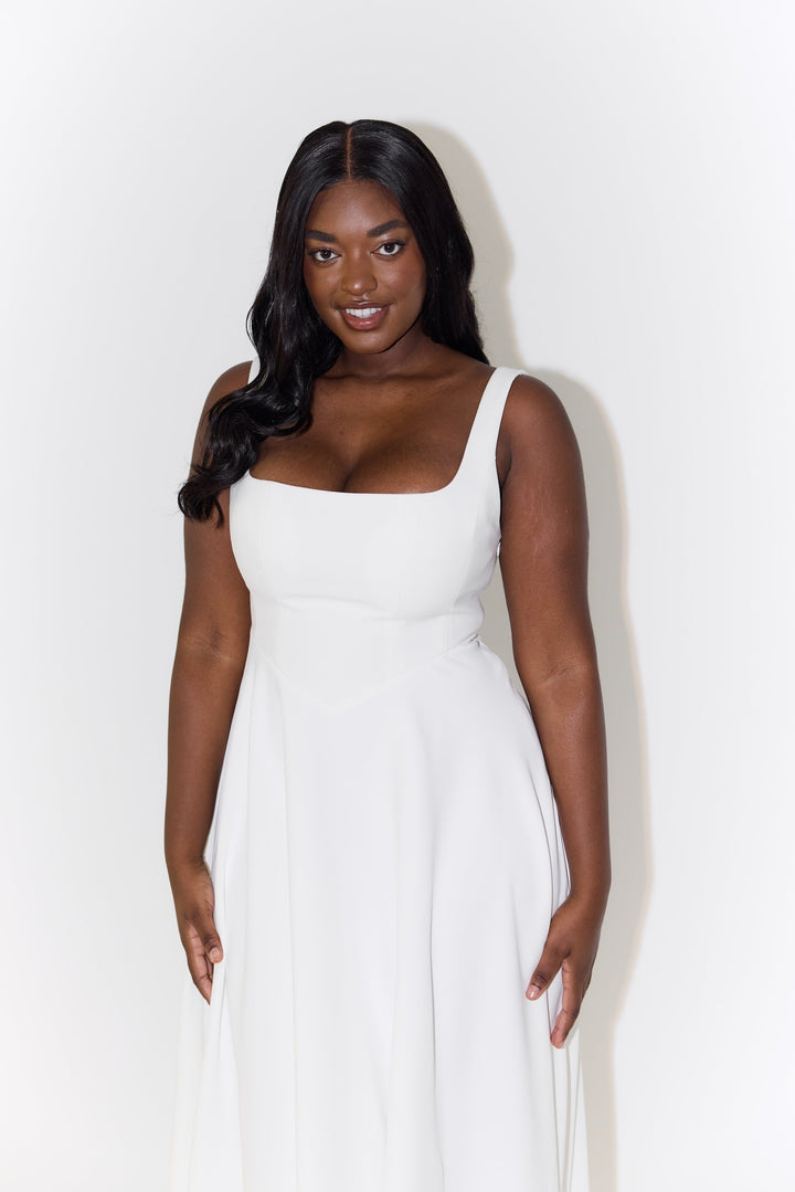 Leah – Zeitloses, fließendes Midikleid