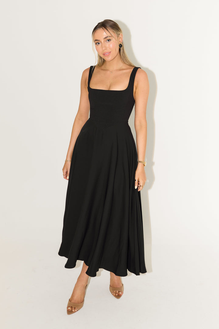 Leah – Zeitloses, fließendes Midikleid