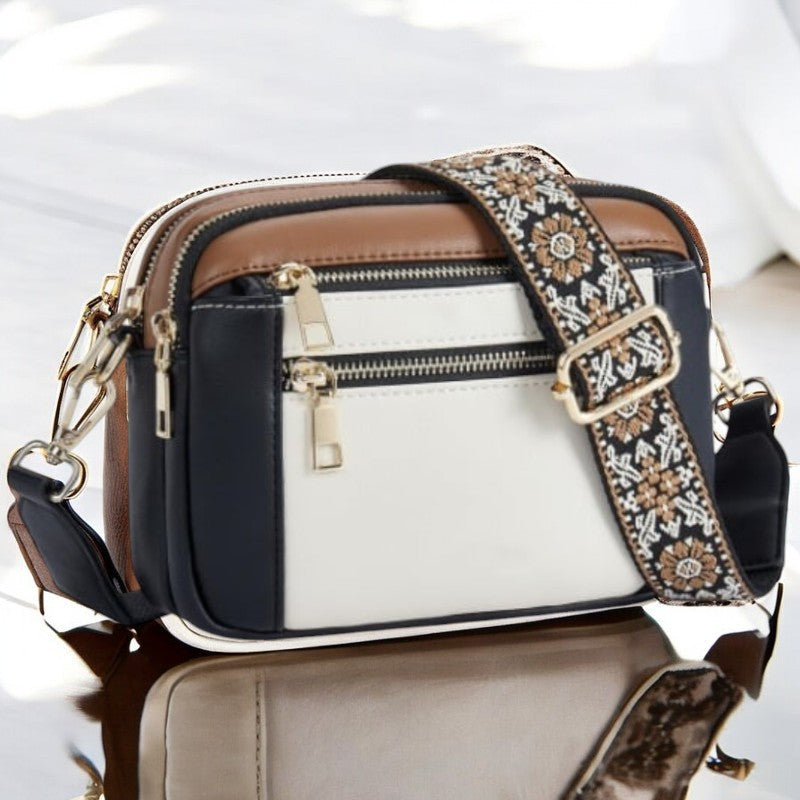 Emmie – Edle Lederschultertasche mit Fächern