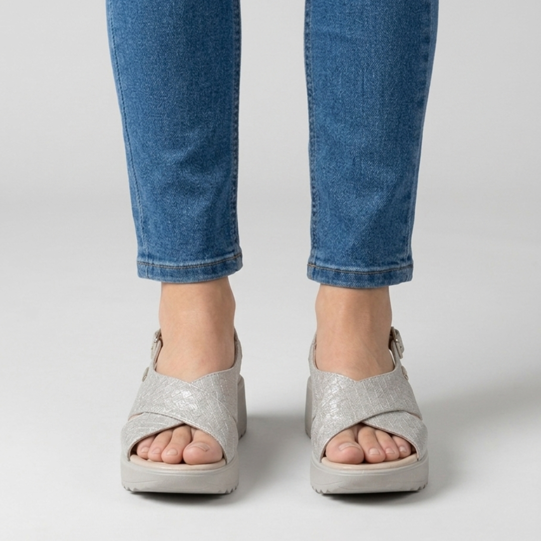 Jasmin - Gepolsterte Plateau-Sandalen