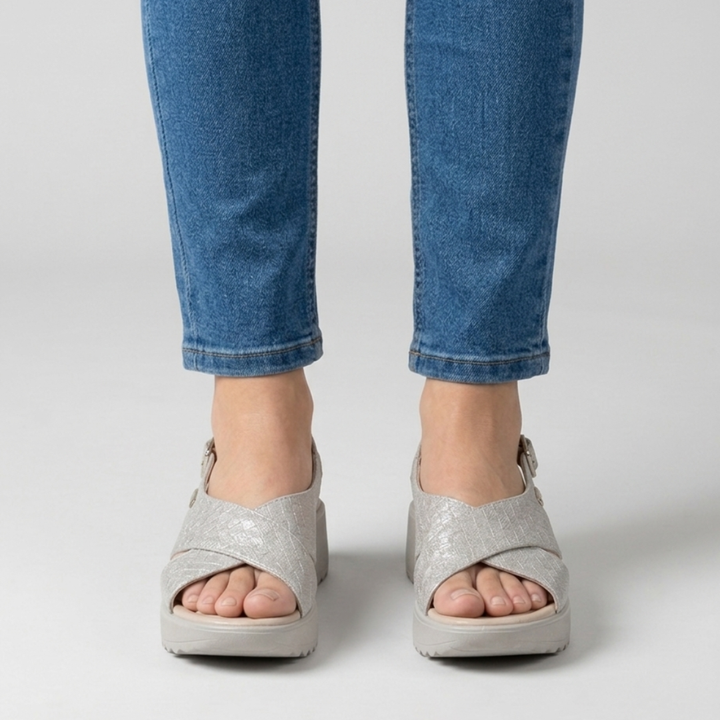 Jasmin - Gepolsterte Plateau-Sandalen