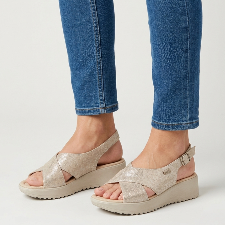 Jasmin - Gepolsterte Plateau-Sandalen
