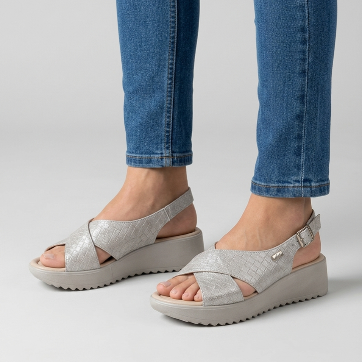 Jasmin - Gepolsterte Plateau-Sandalen