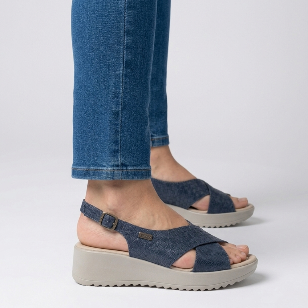 Jasmin - Gepolsterte Plateau-Sandalen