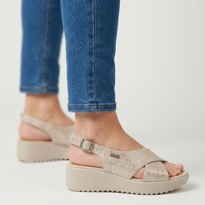 Jasmin - Gepolsterte Plateau-Sandalen