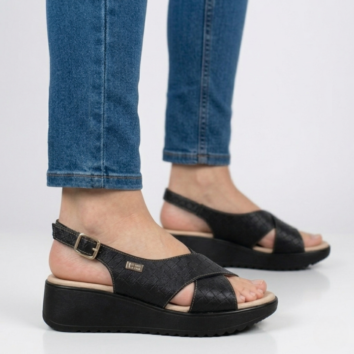 Jasmin - Gepolsterte Plateau-Sandalen