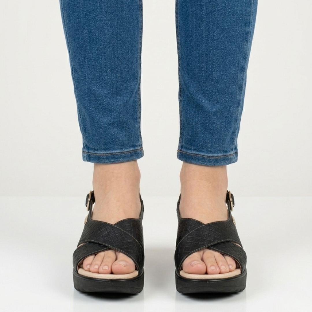 Jasmin - Gepolsterte Plateau-Sandalen