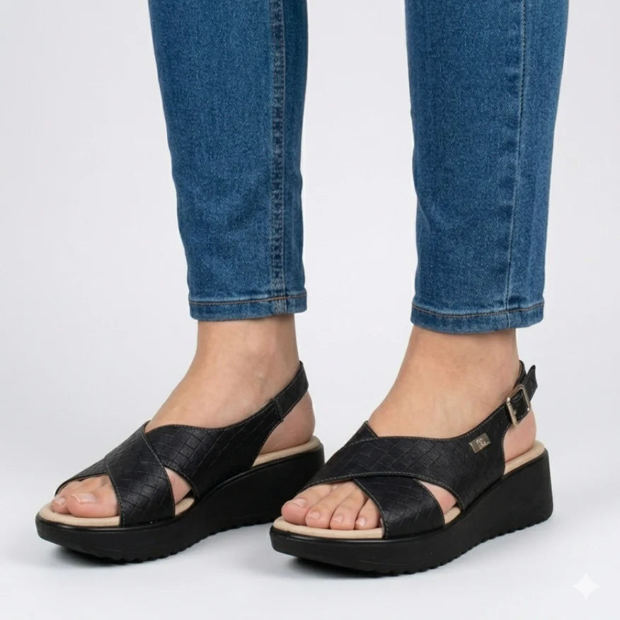 Jasmin - Gepolsterte Plateau-Sandalen