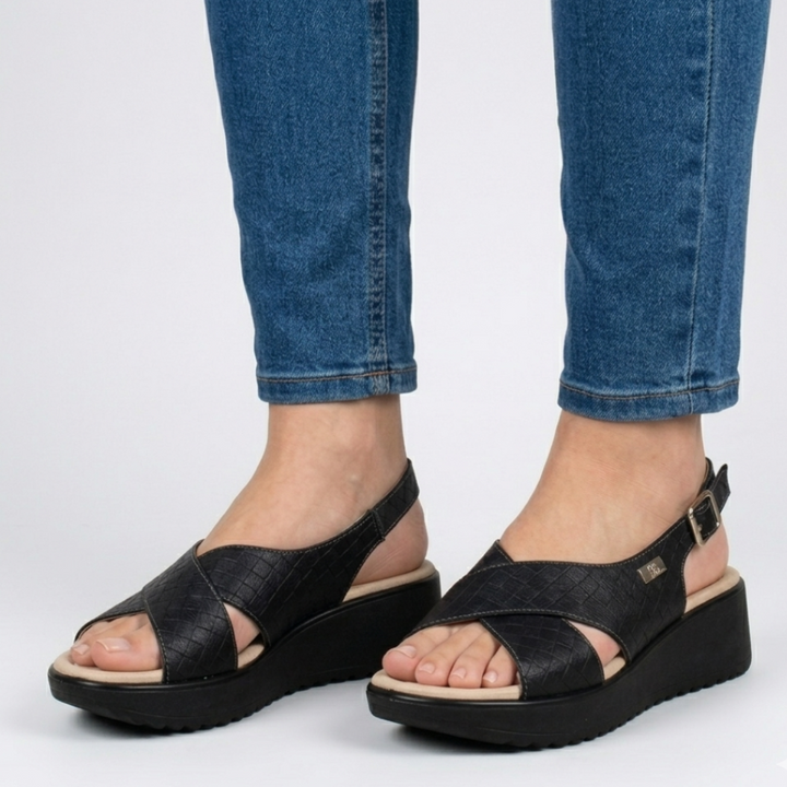 Jasmin - Gepolsterte Plateau-Sandalen