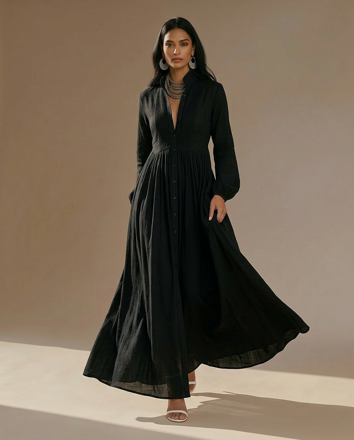 Becky – Modisches Leinen-Maxikleid