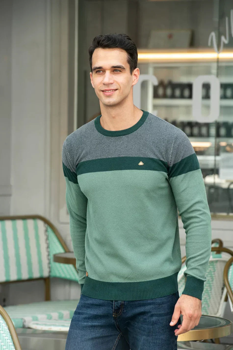 Freddie – Herren-Pullover mit Rundhalsausschnitt
