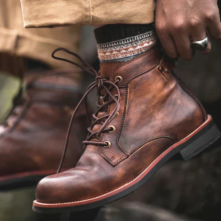 Fredie – Herren-Retro-Stiefel mit runder Kappe