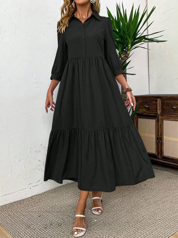 Lena - Fließendes Hemdblusenkleid