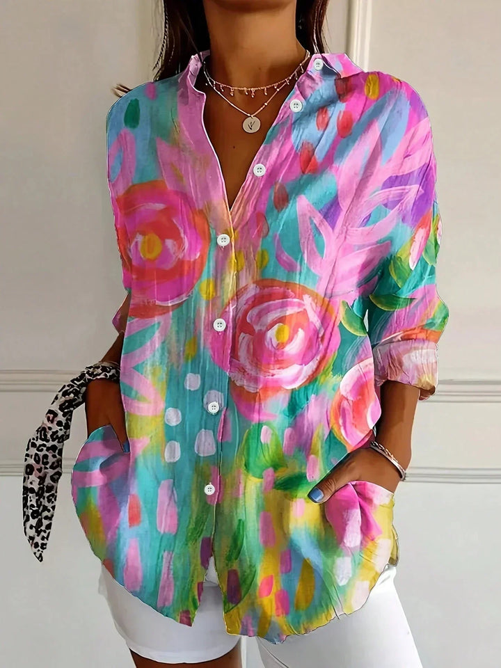 Asiah – Bunte Bluse mit Muster und ganztägigem Tragekomfort