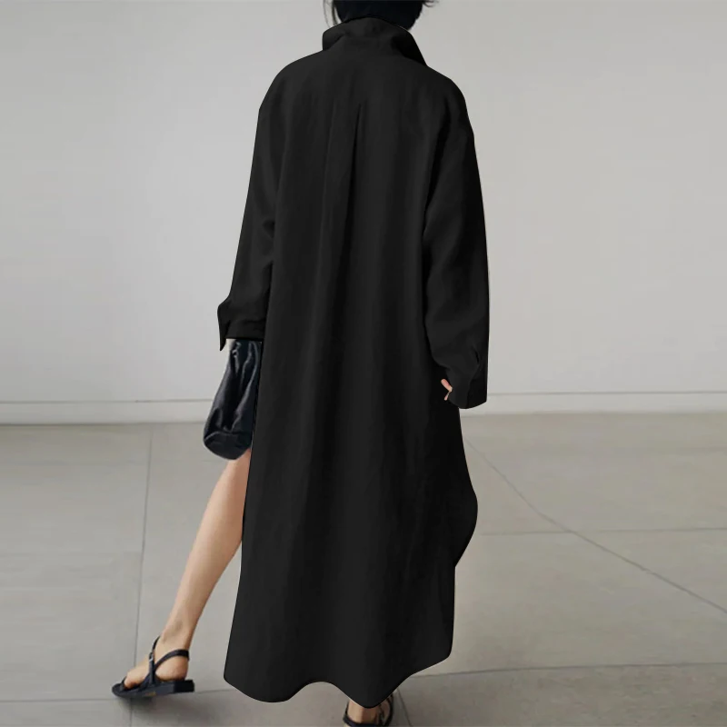 Lena – Lässiges Oversized-Hemdblusenkleid