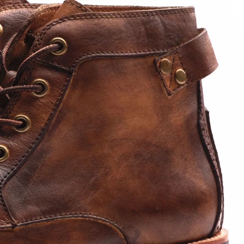 Fredie – Herren-Retro-Stiefel mit runder Kappe