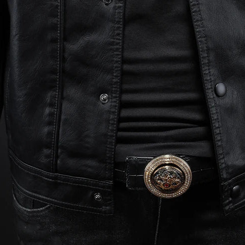 Micheal – Biker-Lederjacke mit rustikalem Charme