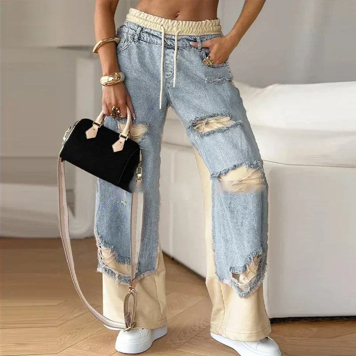 Reeva – Lagen-Baggy-Jeans mit Jogger-Einsatz
