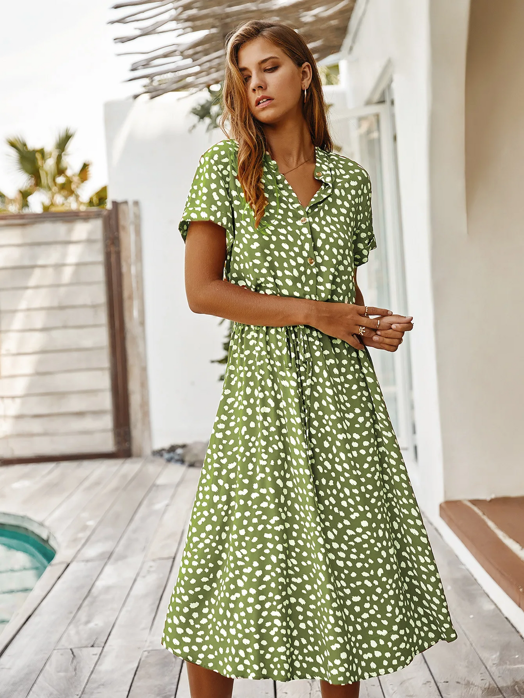 Lena - Sommerkleid im Hemdblusenstil