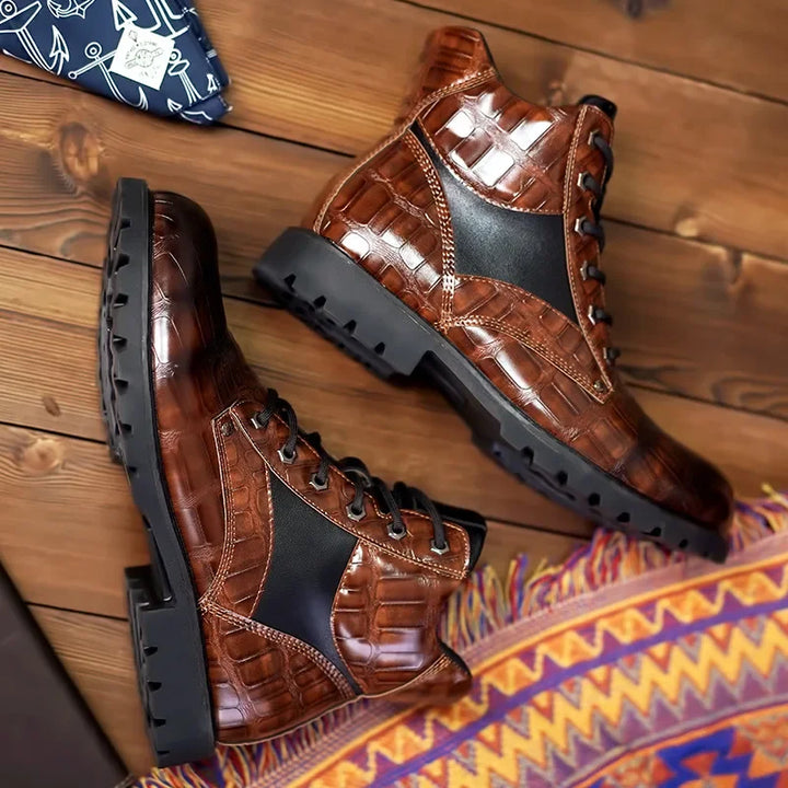 Dante – Stiefel in Krokodillederoptik