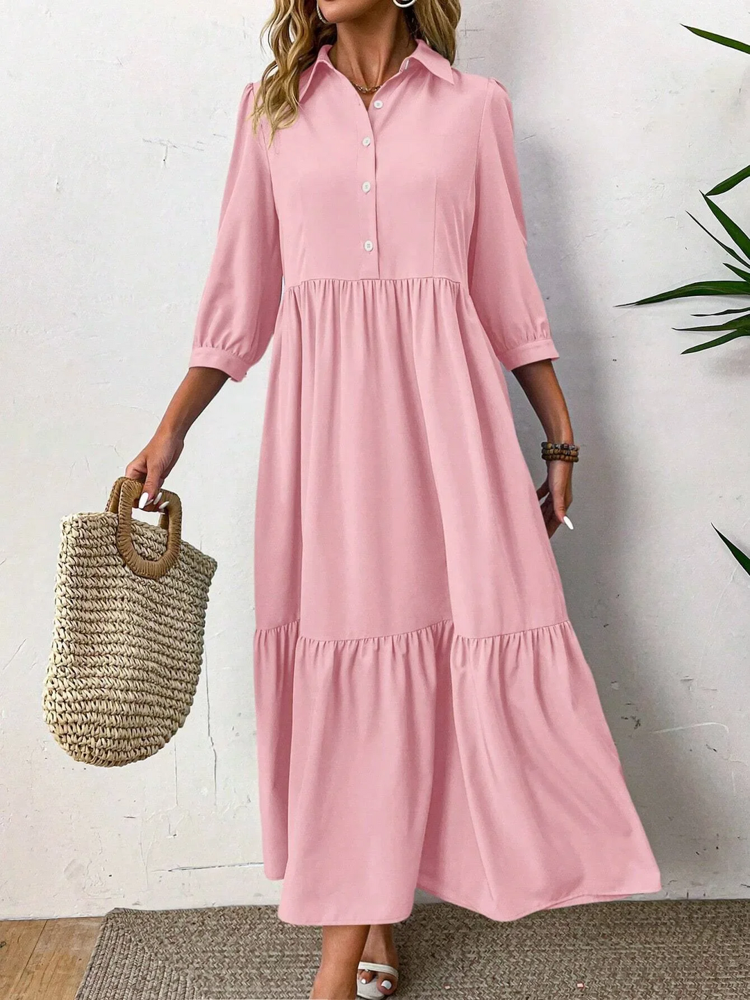 Lena - Fließendes Hemdblusenkleid