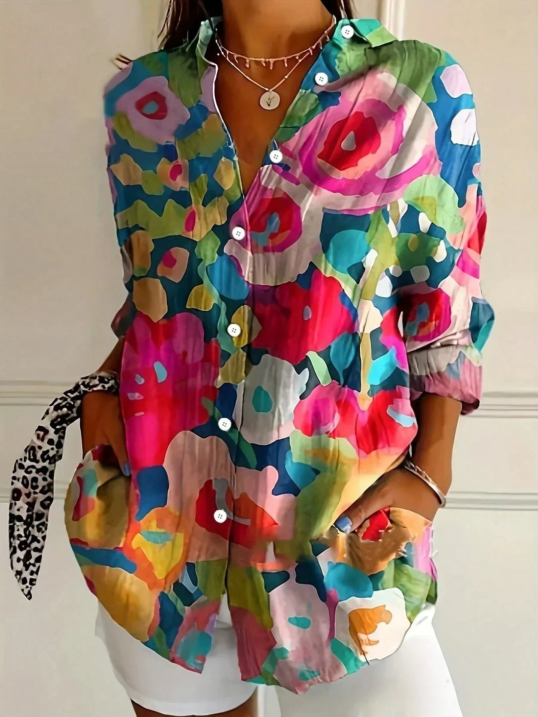 Alerry - Bluse mit farbenfrohem Muster