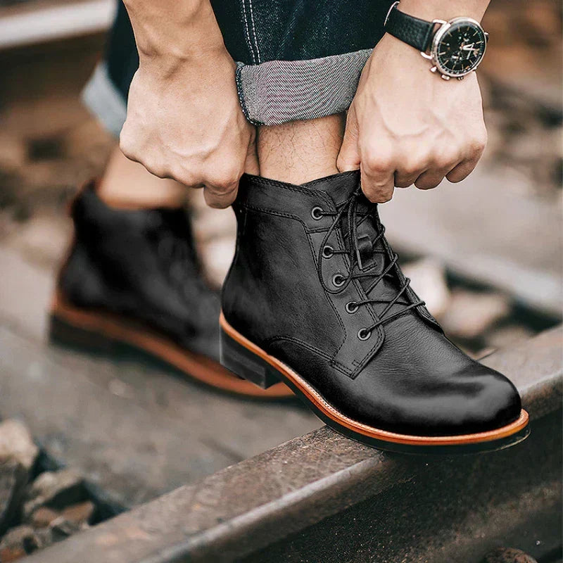 Fredie – Herren-Retro-Stiefel mit runder Kappe