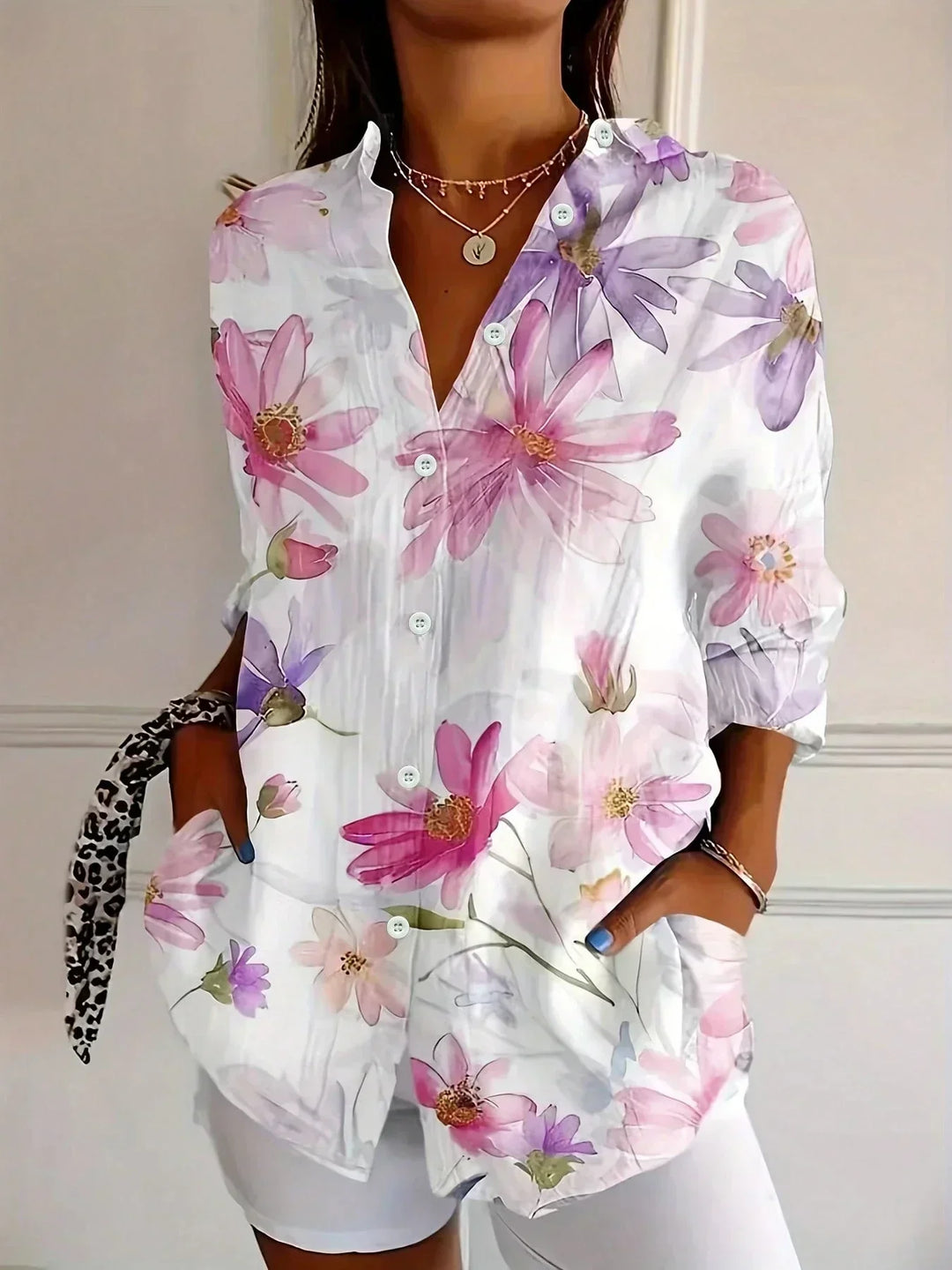 Asiah – Bunte Bluse mit Muster und ganztägigem Tragekomfort