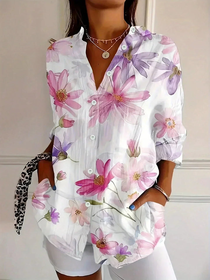 Asiah – Bunte Bluse mit Muster und ganztägigem Tragekomfort