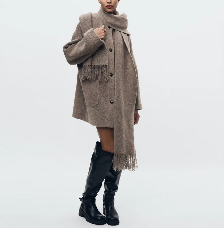 Jodie | Strickjacke mit Schal
