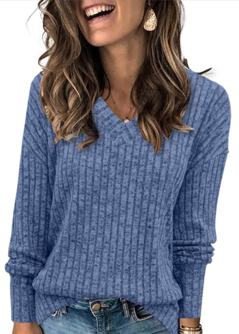 Nalia - Oversized V-Ausschnitt-Pullover