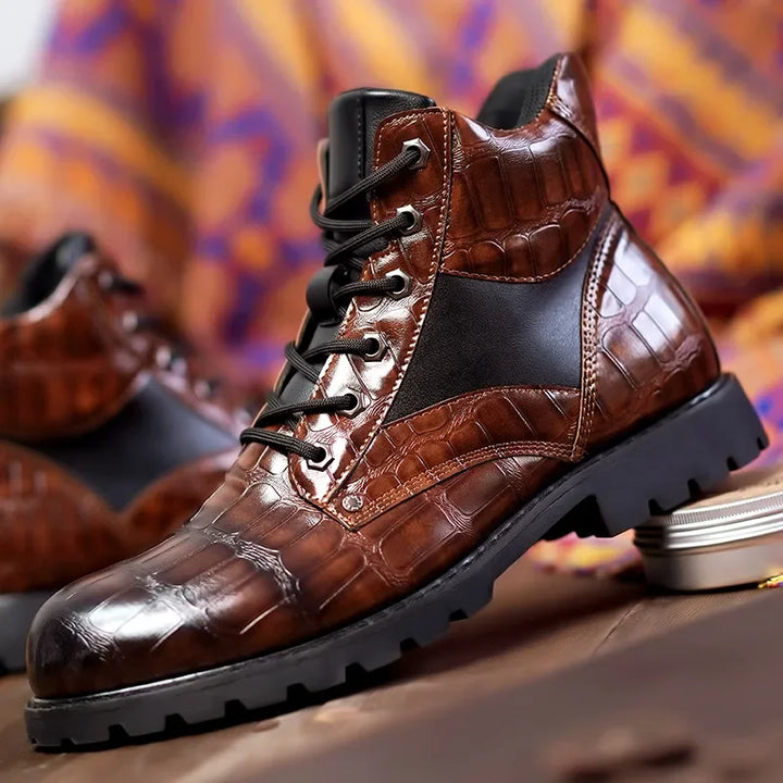 Dante – Stiefel in Krokodillederoptik