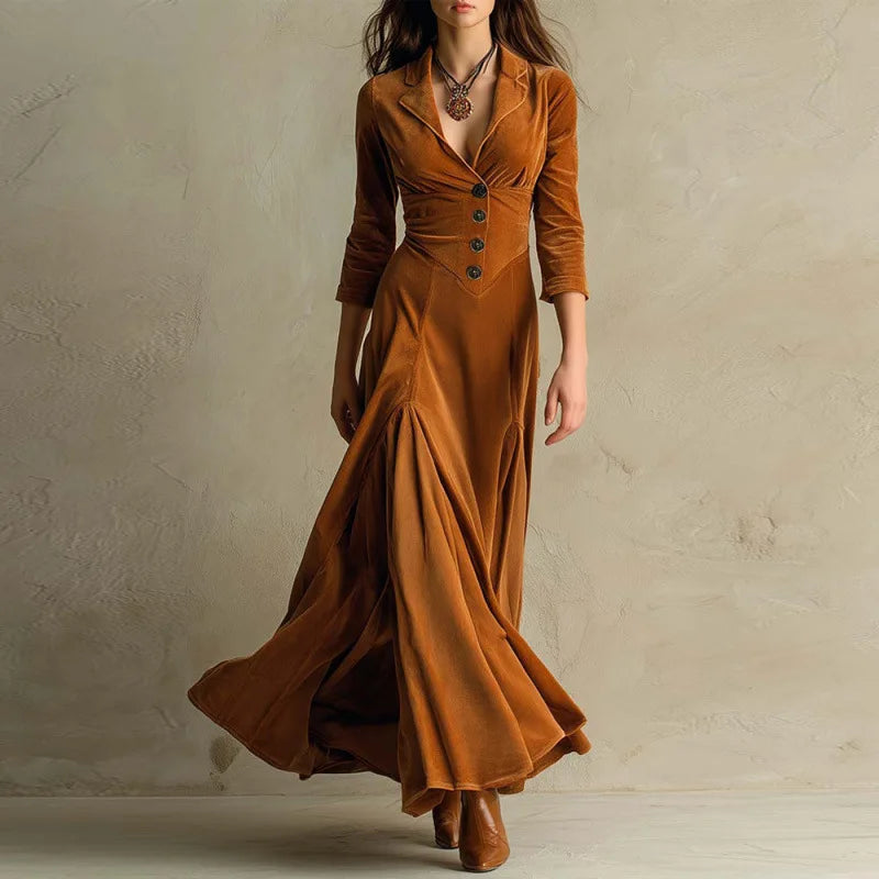 Mariane - Zeitloses Maxi-Kleid aus Samt