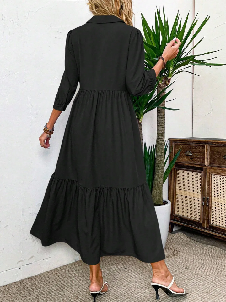Lena - Fließendes Hemdblusenkleid