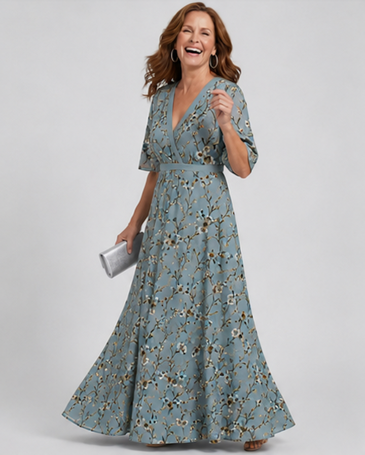 Imogen – Romantisches florales Maxikleid