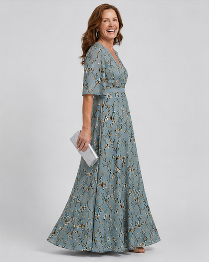 Imogen – Romantisches florales Maxikleid