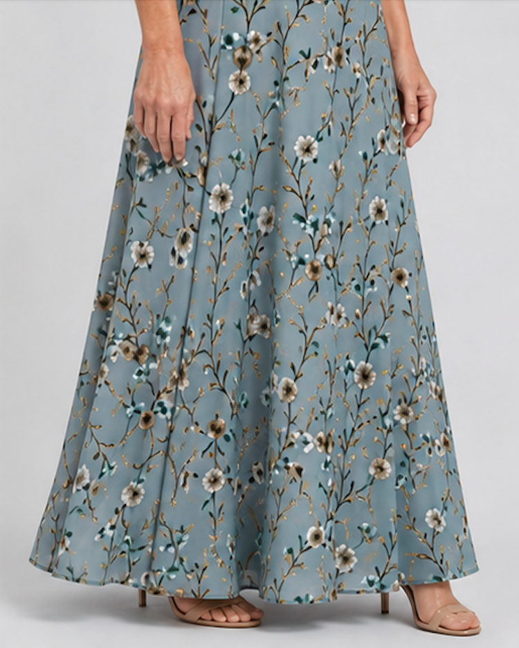 Imogen – Romantisches florales Maxikleid
