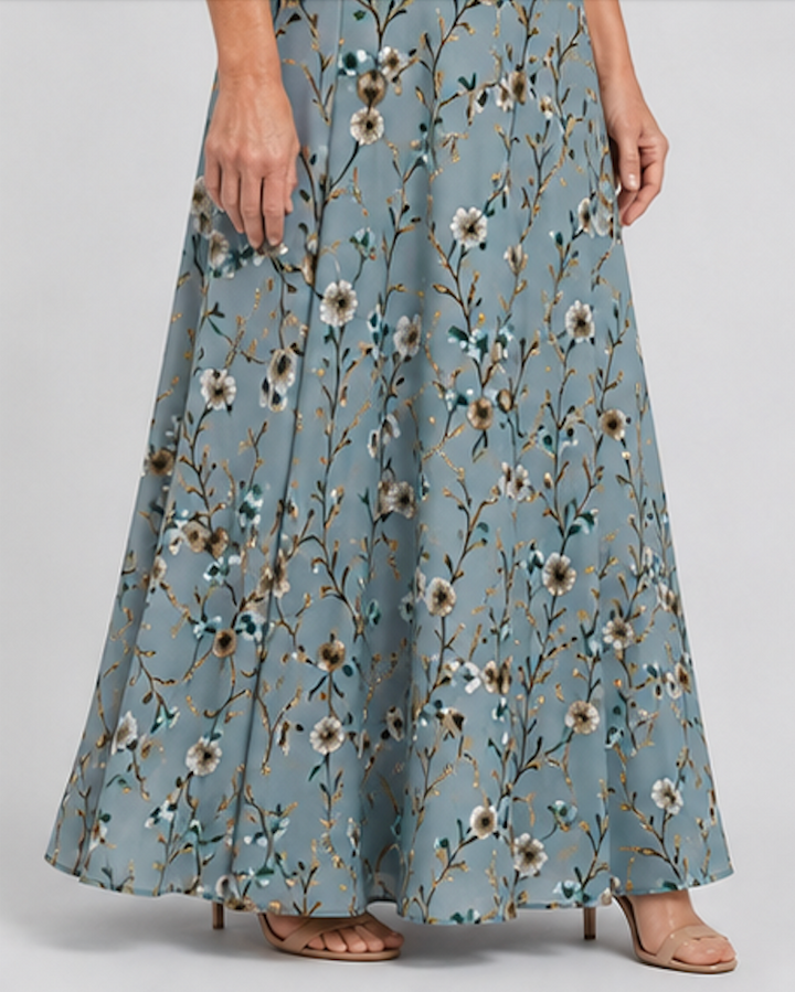 Imogen – Romantisches florales Maxikleid