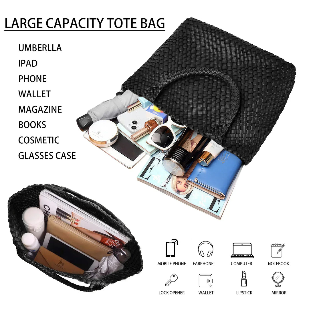 Rissa – Handgeflochtene Ledertasche