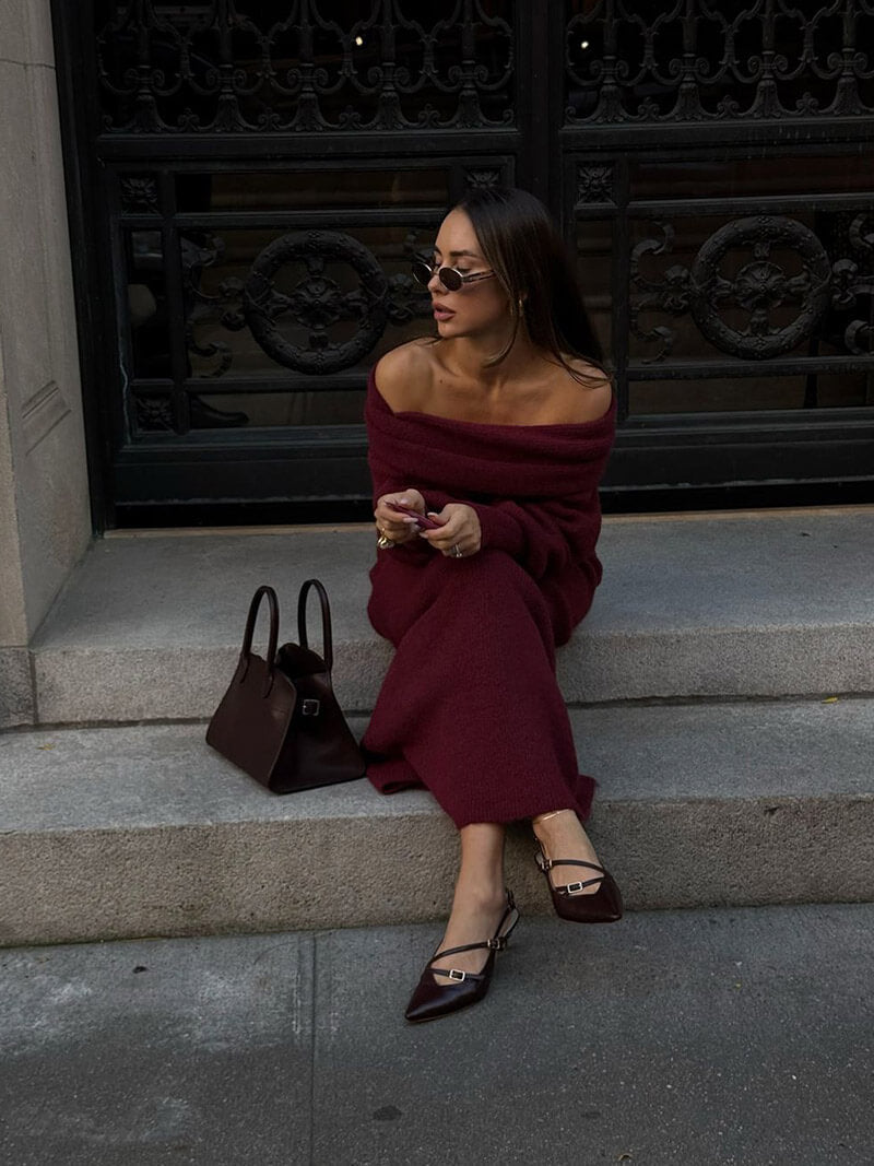 Calista Strick-Maxikleid