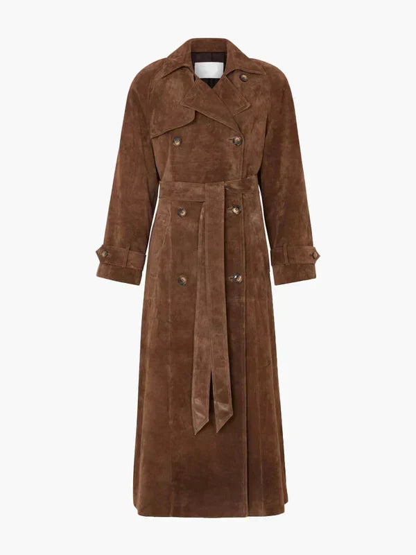 Arizonia – Elegante Wildleder-Trenchcoat