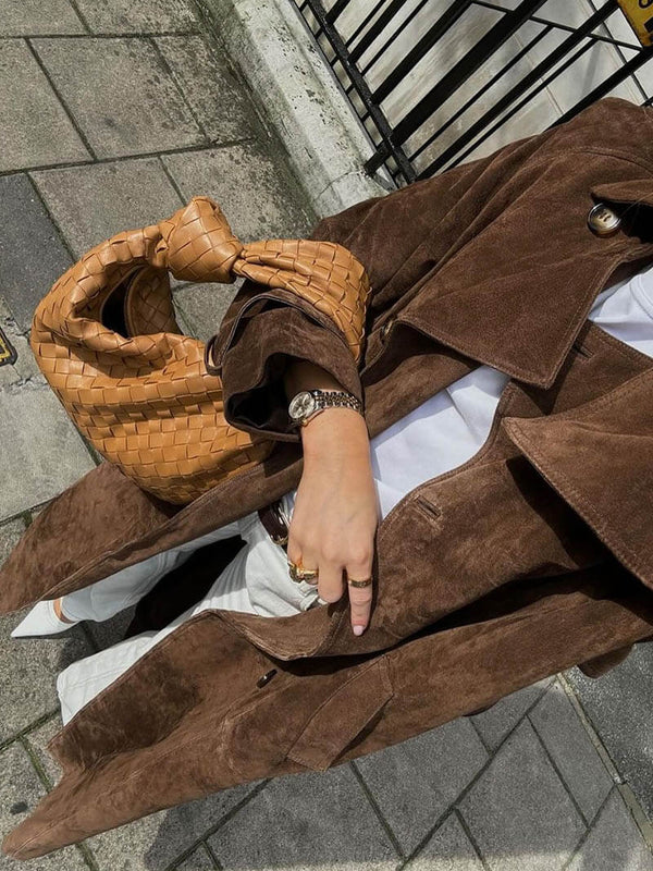 Arizonia – Elegante Wildleder-Trenchcoat