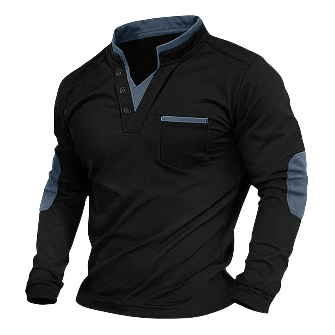 Bennett – Klassischer Pullover mit Button-Down-Kragen