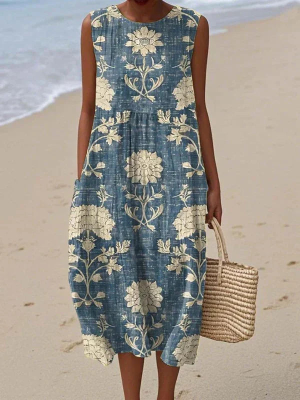 Raya – Leichtes Midi-Kleid mit Bindedetail