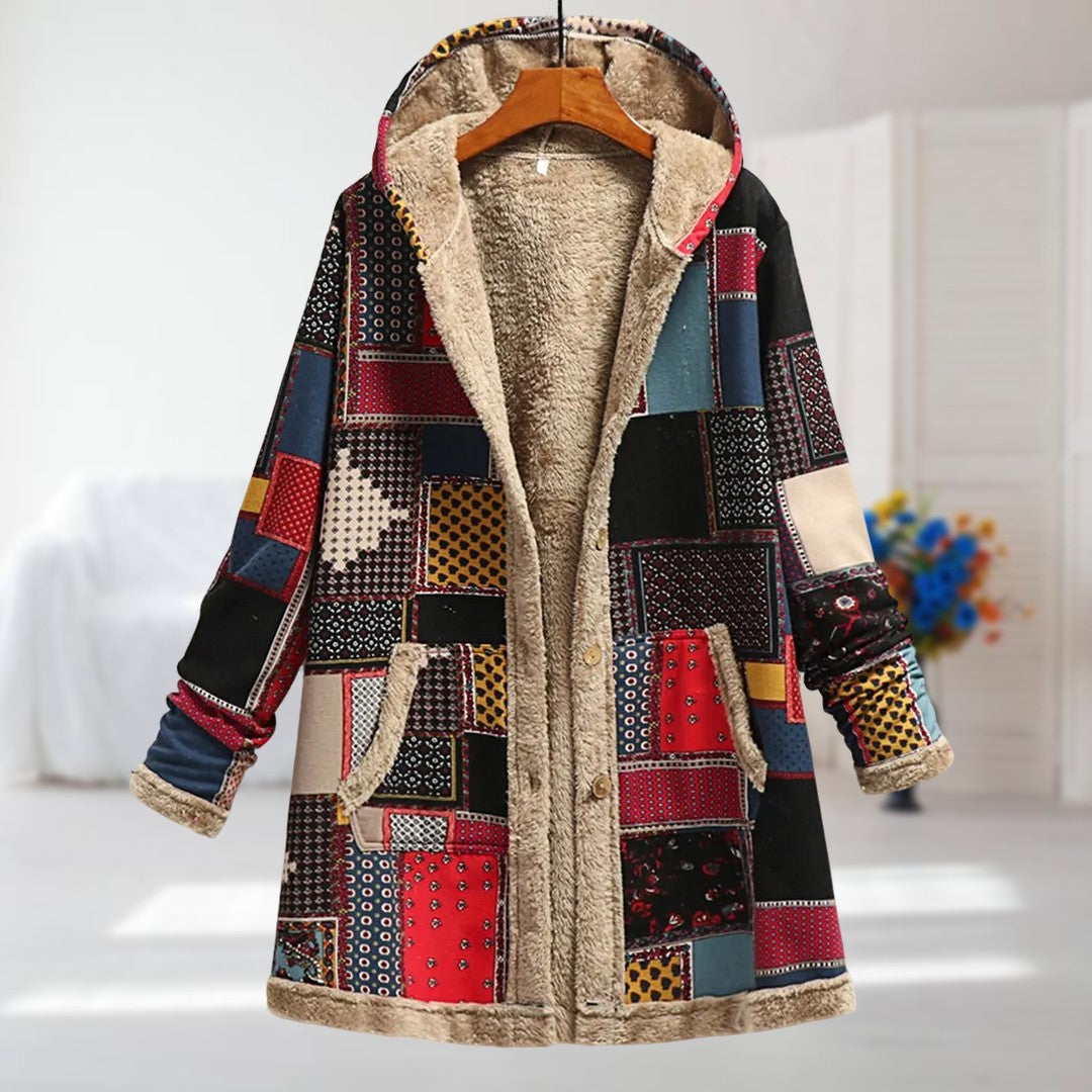 Camellia – Leichte Winterjacke mit Webpelzfutter