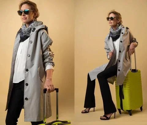 Dottie – Übergroßer wasserdichter Trenchcoat