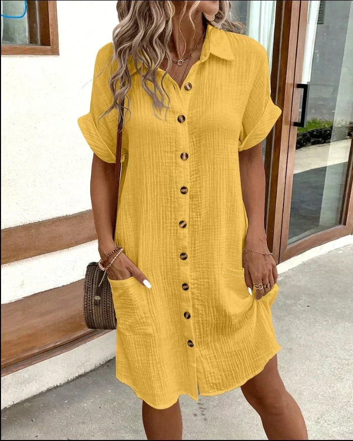 Lena - Oversize-Polokleid aus Stoff