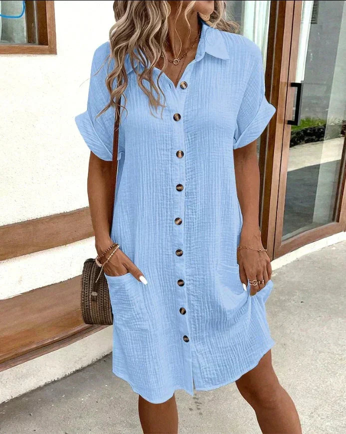 Lena - Oversize-Polokleid aus Stoff