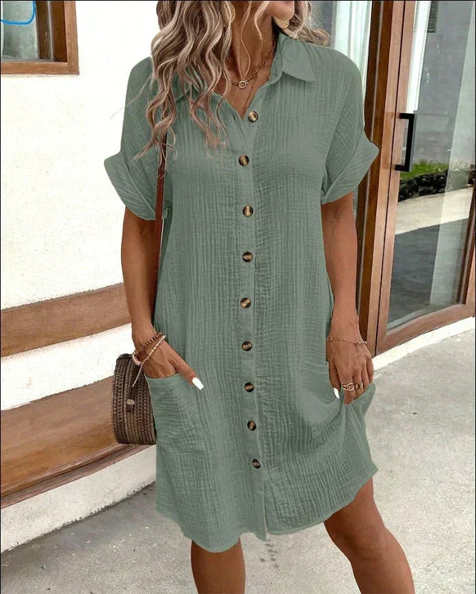Lena - Oversize-Polokleid aus Stoff
