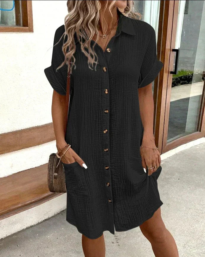 Lena - Oversize-Polokleid aus Stoff